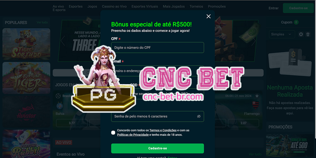 cnc bet Bônus